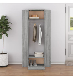 Armoires de couloir 2 pcs Sonoma gris Bois d'ingénierie