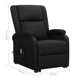 Fauteuil de massage Noir Similicuir