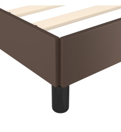 Cadre de lit avec tête de lit Marron 90x200 cm Similicuir