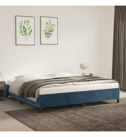 Cadre de lit Bleu foncé 200x200 cm Velours