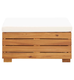 Repose-pied sectionnel 1 pc avec coussin Bois d'acacia solide