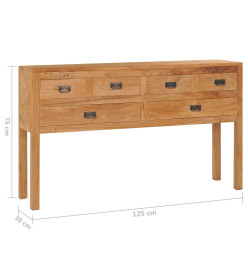 Buffet 125x30x75 cm bois de teck massif