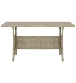 Table de jardin Gris 120x70x66 cm Résine tressée