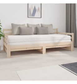 Lit coulissant Bois de pin solide 2x(90x200) cm