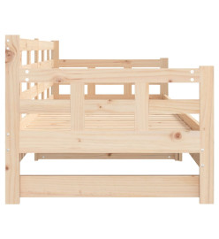 Lit coulissant Bois de pin solide 2x(90x200) cm