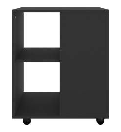 Armoire à roulettes Noir 60x53x72 cm Aggloméré