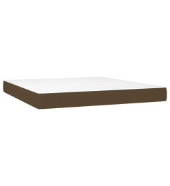 Matelas de lit à ressorts ensachés Marron foncé 180x200x20 cm
