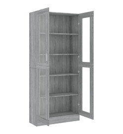 Armoire à vitrine Sonoma gris 82,5x30,5x185,5cm Bois ingénierie