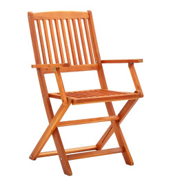 Mobilier à dîner d'extérieur pliable 7 pcs Bois d'eucalyptus