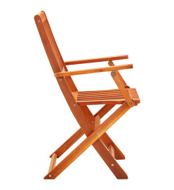 Mobilier à dîner d'extérieur pliable 7 pcs Bois d'eucalyptus