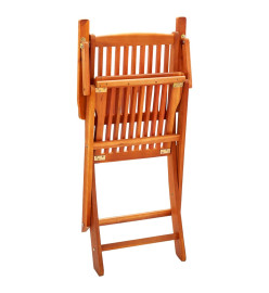 Mobilier à dîner d'extérieur pliable 7 pcs Bois d'eucalyptus