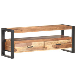 Meuble TV 120x35x45 cm Bois massif avec finition miel