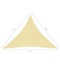 Parasol en PEHD triangulaire 5x5x5 m Beige