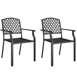 Ensemble de salle à manger de jardin 3 pcs anthracite acier