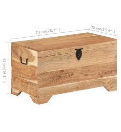 Coffre de rangement Bois d'acacia solide