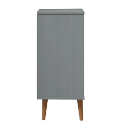 Commode MOLDE Gris 40x35x82 cm Bois de pin massif