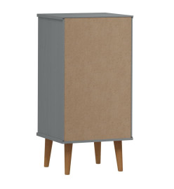 Commode MOLDE Gris 40x35x82 cm Bois de pin massif