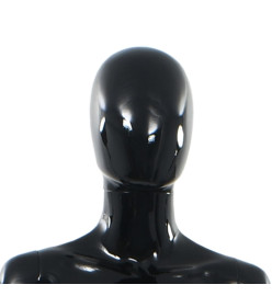 Mannequin femme corps complet base verre Noir brillant 175 cm