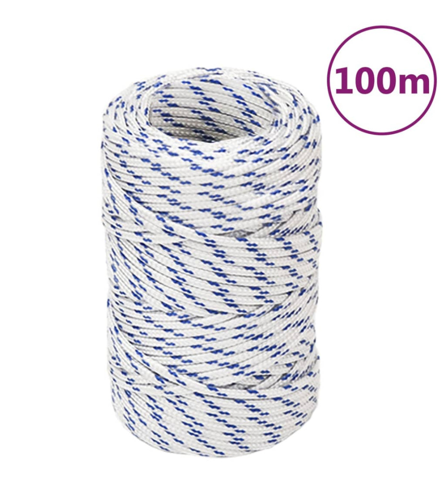 Corde de bateau Blanc 2 mm 100 m Polypropylène