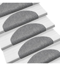 Tapis autoadhésifs de marches 5 pcs Gris clair 65x21x4 cm