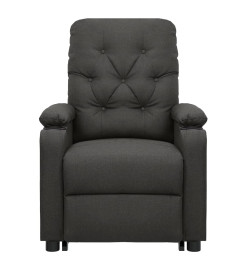 Fauteuil de massage inclinable Gris foncé Tissu