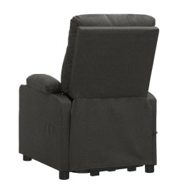 Fauteuil de massage inclinable Gris foncé Tissu