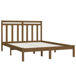 Cadre de lit Marron miel Bois massif 160x200 cm