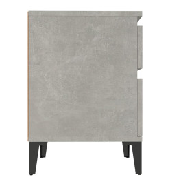 Tables de chevet 2 pcs Gris béton 40x35x50 cm