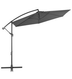 Parasol en porte-à-feux avec poteau Aluminium 300 cm Anthracite