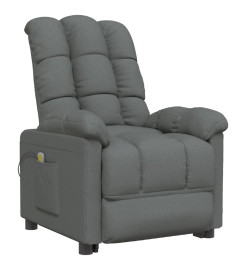 Fauteuil de massage Gris foncé Tissu