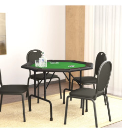 Table de poker pliable 8 joueurs Vert 108x108x75 cm