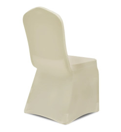 Housses élastiques de chaise Crème 18 pcs