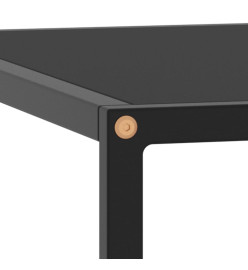 Table basse Noir avec verre noir 80x80x35 cm