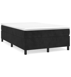 Lit à sommier tapissier avec matelas Noir 120x200 cm Velours