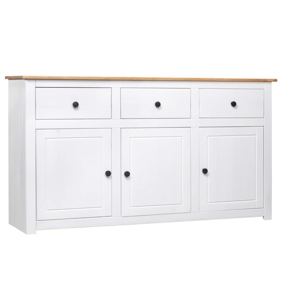 Buffet Blanc 135x40x80 cm Pin solide Gamme Panama