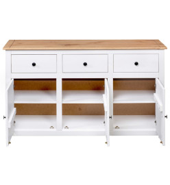 Buffet Blanc 135x40x80 cm Pin solide Gamme Panama