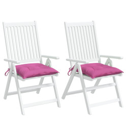 Coussins de chaise 2 pcs rose 50x50x7 cm tissu oxford