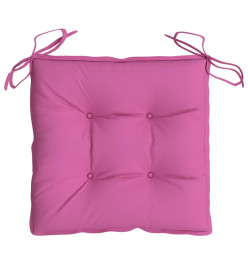 Coussins de chaise 2 pcs rose 50x50x7 cm tissu oxford