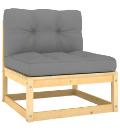 Salon de jardin 8 pcs avec coussins Bois de pin massif