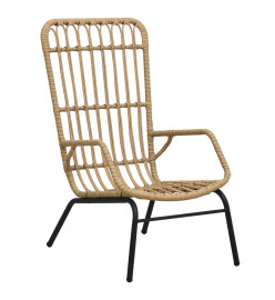 Chaise de jardin Résine tressée Marron clair