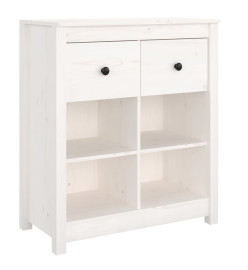 Buffet Blanc 70x35x80 cm Bois massif de pin