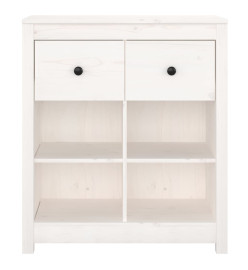 Buffet Blanc 70x35x80 cm Bois massif de pin