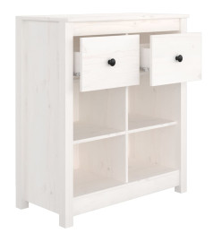 Buffet Blanc 70x35x80 cm Bois massif de pin