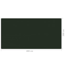 Tapis de tente 200x400 cm Vert foncé