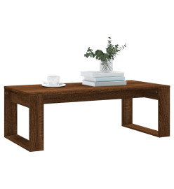 Table basse chêne marron 102x50x35 cm bois d'ingénierie