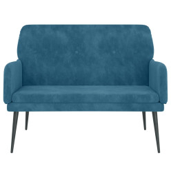 Banc Bleu 108x79x79 cm Velours