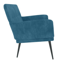 Banc Bleu 108x79x79 cm Velours