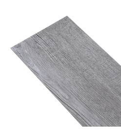 Planches de plancher PVC 5,02 m² 2 mm Autoadhésif Gris bois mat