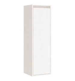 Armoire murale Blanc 30x30x100 cm Bois de pin massif