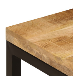 Table basse 100x50x35 cm Bois de manguier solide et acier